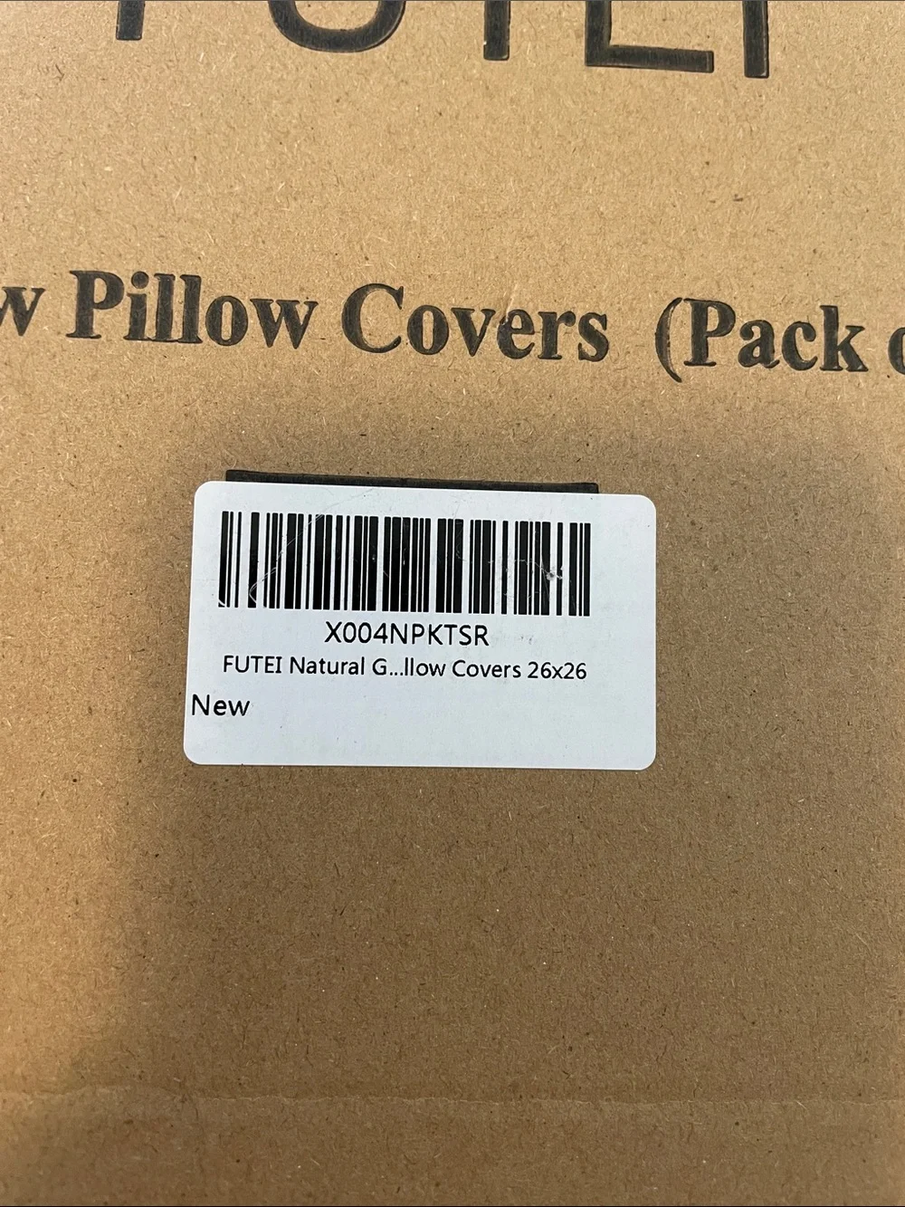 Futei Neutral Beige Accent Pillow Covers - Set of 2